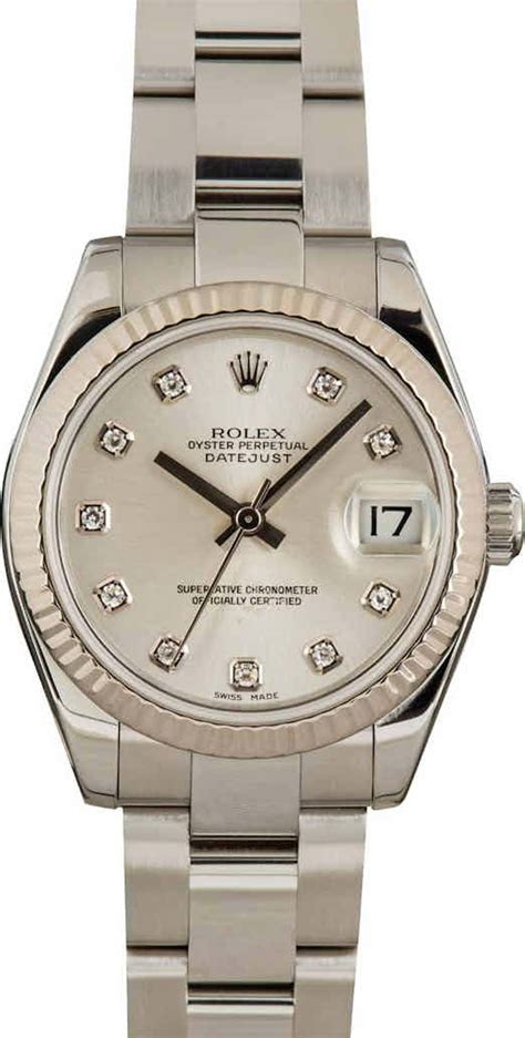 rolex 178274 silver diamond dial|used rolex datejust 178274.